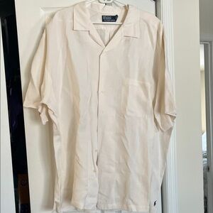 Polo by Ralph Lauren Men's Light Tan Button Down Shirt